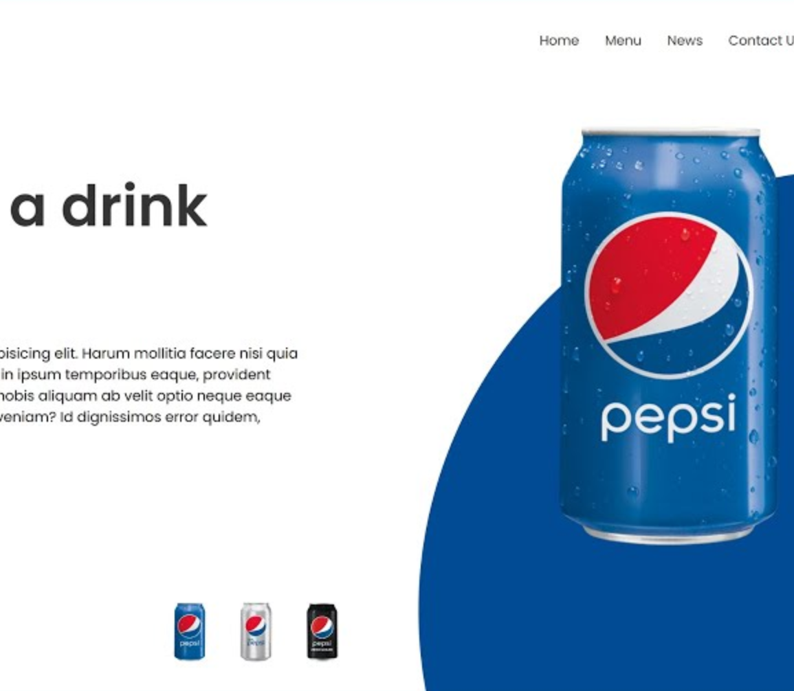 Pepsi Landing Page